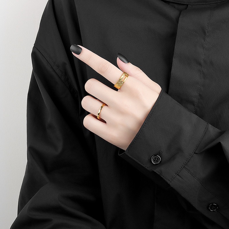 S925 sterling silver ring opening adjustable women's ring - Image 5