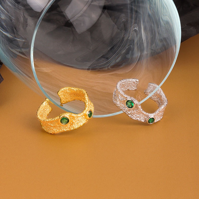 S925 sterling silver ring opening adjustable women's ring - Image 4