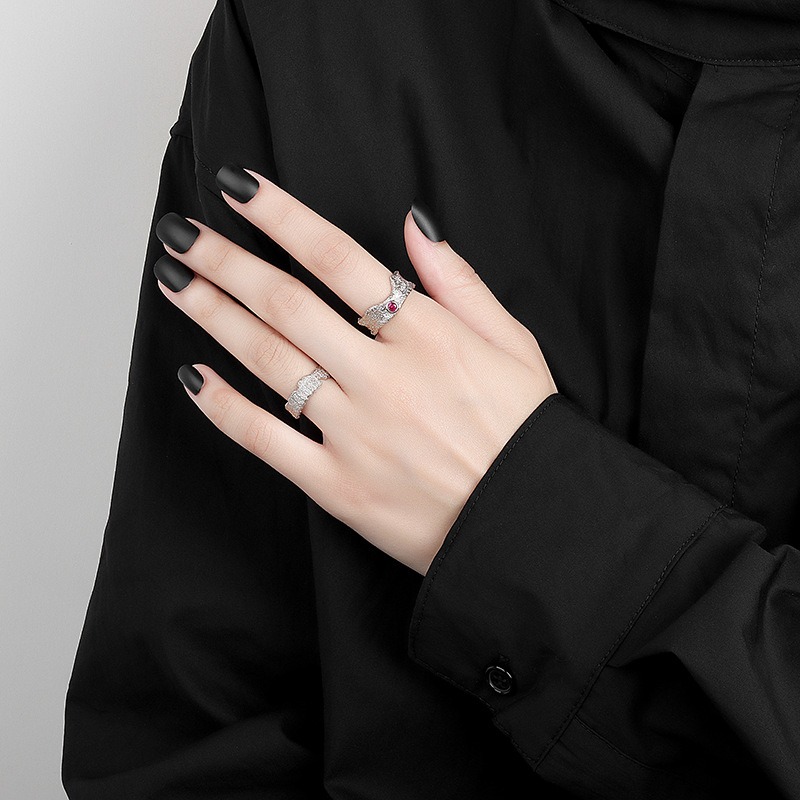 S925 sterling silver ring opening adjustable women's ring - Image 4