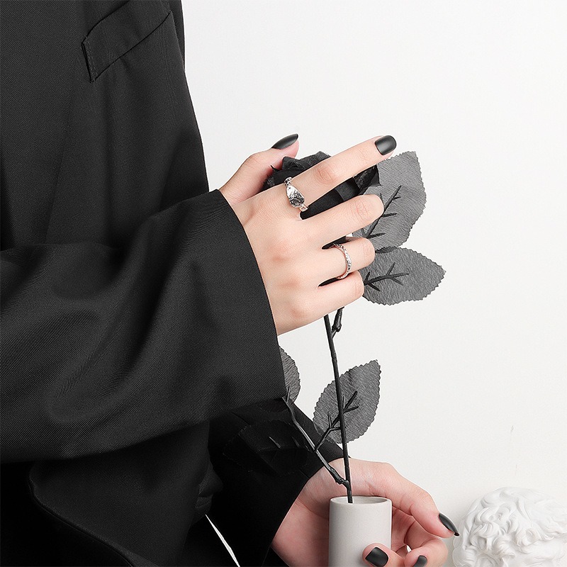 S925 sterling silver ring opening adjustable women's ring - Image 4