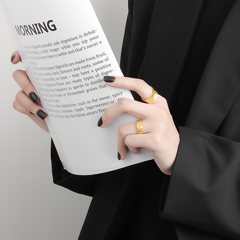 S925 sterling silver ring opening adjustable women's ring style - Image 4