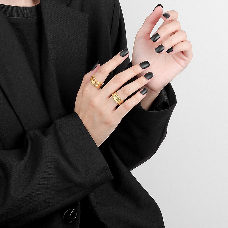 S925 sterling silver ring opening adjustable women's ring style - Image 4