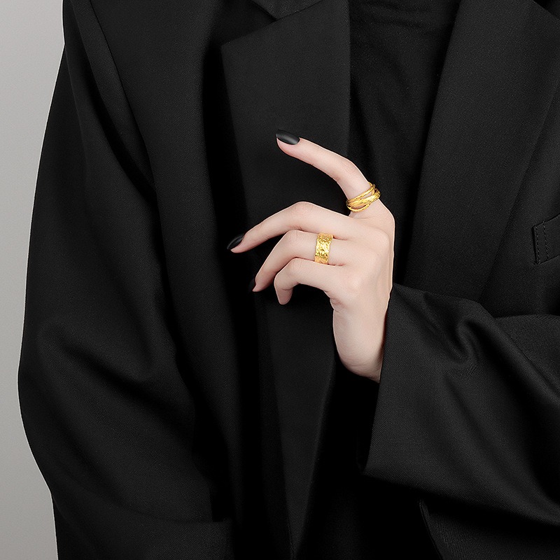 S925 sterling silver ring opening adjustable women's ring style - Image 4