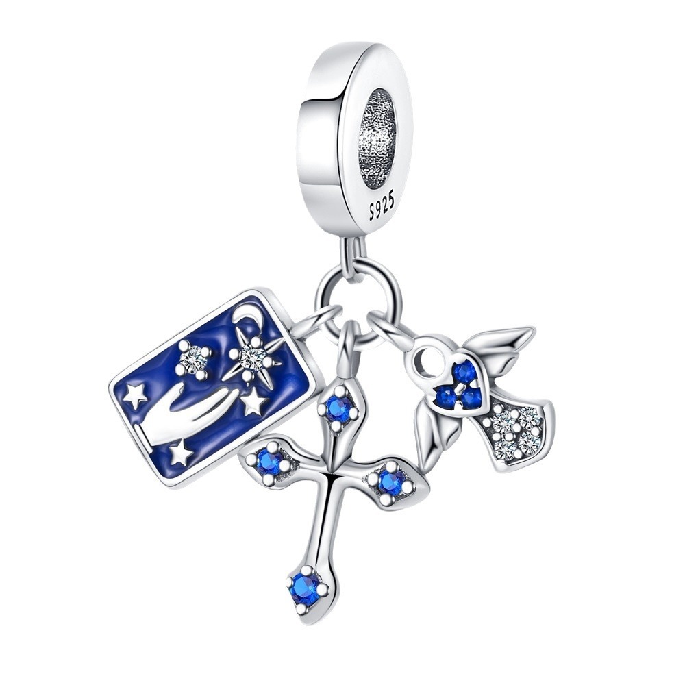 S925 Sterling Silver Beaded DIY Tarot Card Bracelet Accessories - Image 2