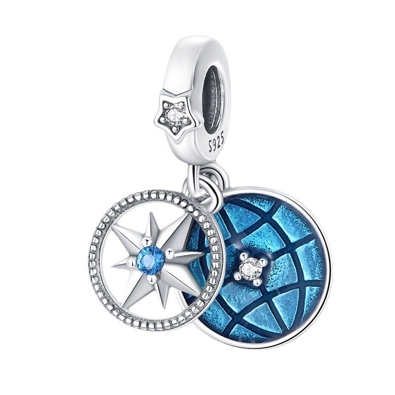 S925 Sterling Silver Beads DIY Earth Bracelet Accessories - Image 2