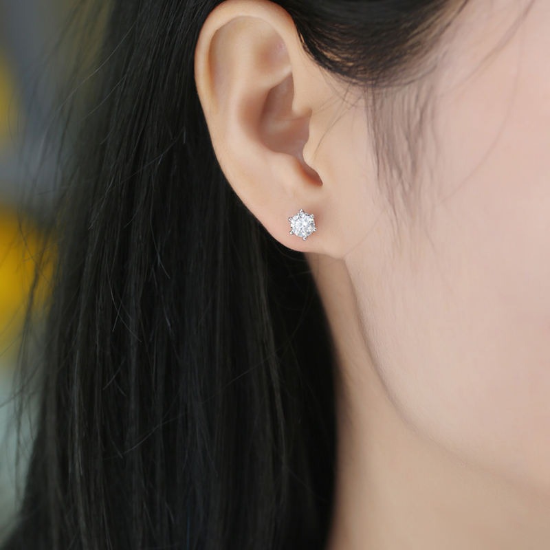 Moissanite S925 sterling silver earrings - Image 5