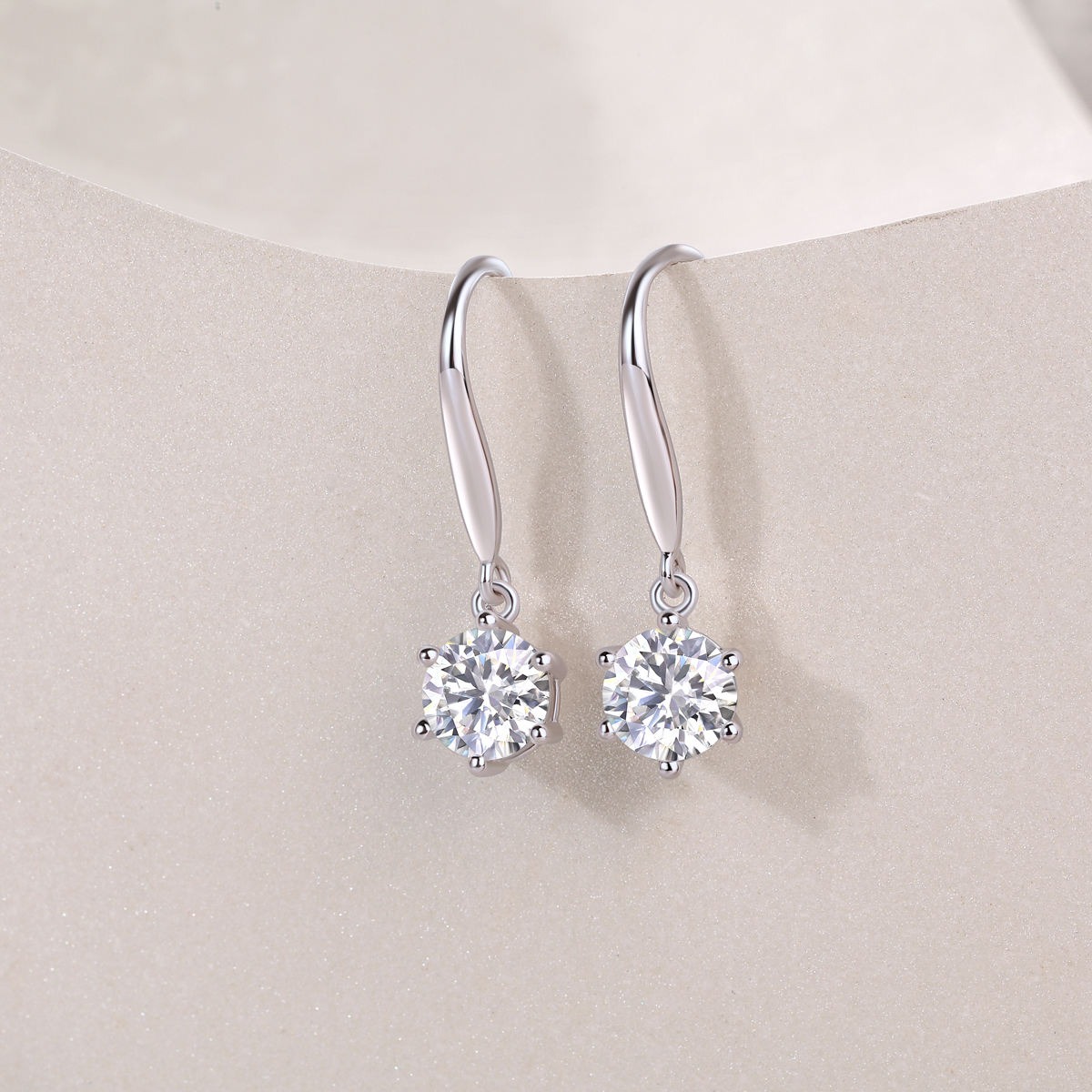 Moissanite S925 sterling silver earrings - Image 4
