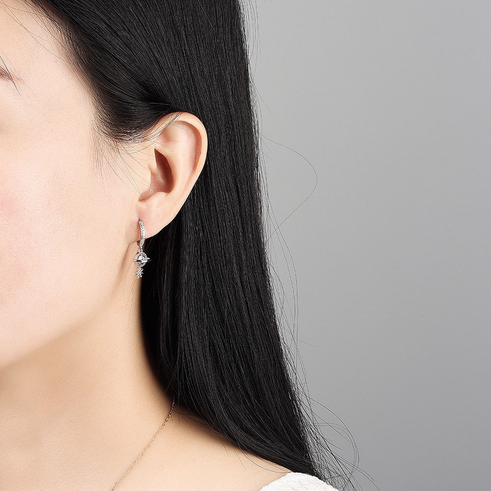 S925 sterling silver stud earrings galaxy earrings - Image 4