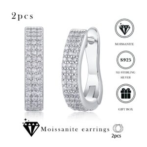 Moissanite S925 sterling silver earrings