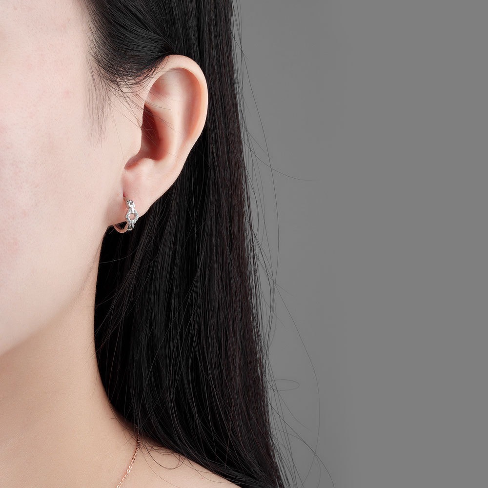 S925 sterling silver stud earrings - Image 4