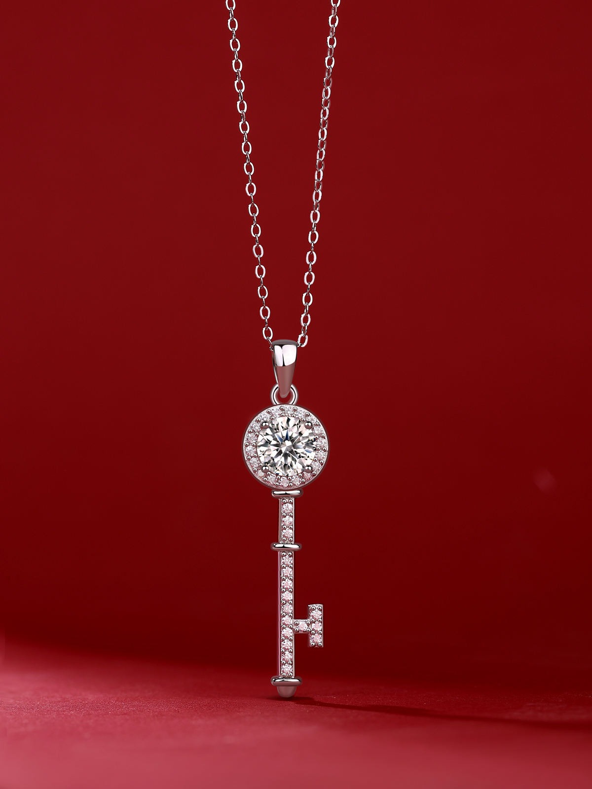 S925 Women's Pendant Necklace Nickel-Free Moissanite Jewelry with Gra Certification - Image 5