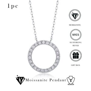 S925 Sterling Silver GRA certified VVS1 Diamond Moissanite Pendant Necklace