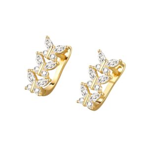 S925 sterling silver stud earrings U-shaped butterfly earrings