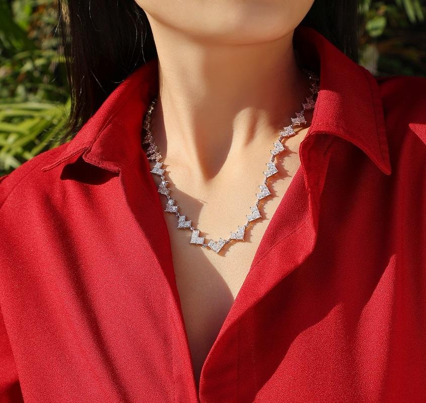 Romantic White Gold 925 Silver Double Heart Bracelet silver bracelet for girls - Image 5