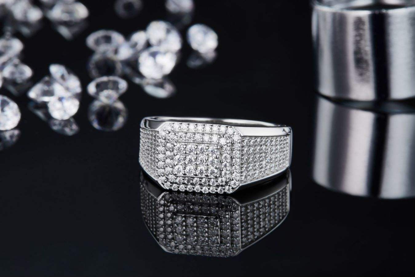 Men's Moissanite Ring S925 Silver Plated Ideal Gift for Birthdays Anniversaries, Weddings - Image 5