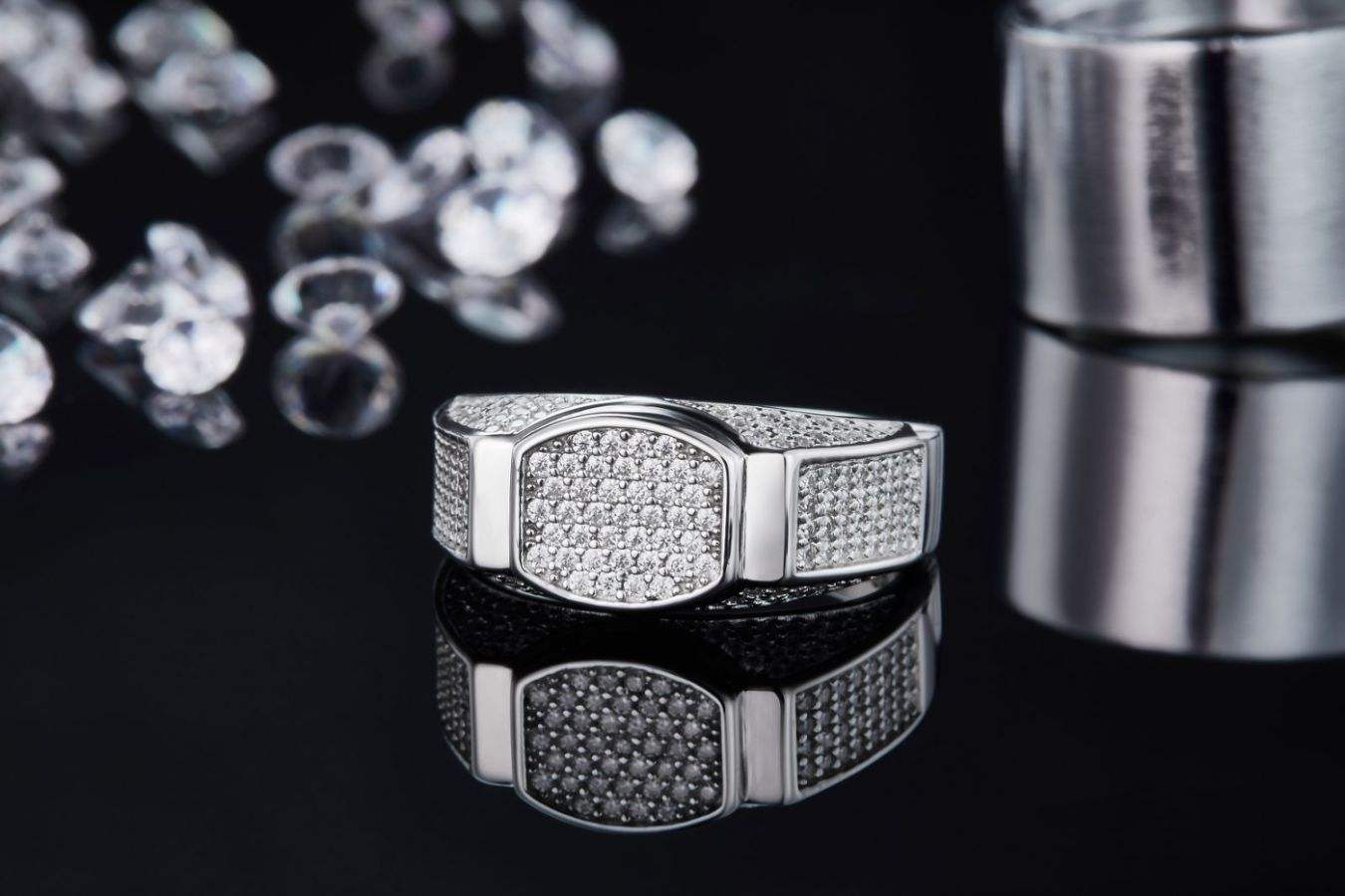 S925 Silver Moissanite Men's Ring for Engagement, Wedding Anniversary Everyday Wear - Image 5