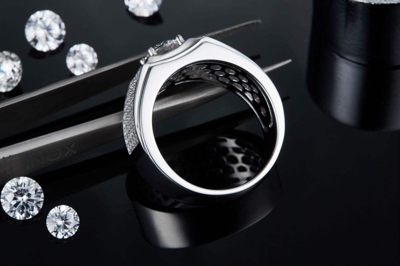 Men's S925 Silver Moissanite Engagement Ring 1 Carat - Image 5