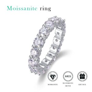 S925 sterling silver ring diamond moissanite love couple wedding engagement ring for women