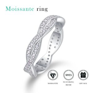 S925 Sterling Silver Moissanite Engagement Ring for Women