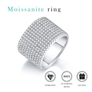 Women Mossinate Diamond Jewelry 925 Sterling Silver Ring 1ct Carat Diamond Moissanite Ring