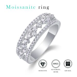 S925 Luxury Diamond Rings Women Custom Ring Vvs Moissanite Diamond Ring For Women