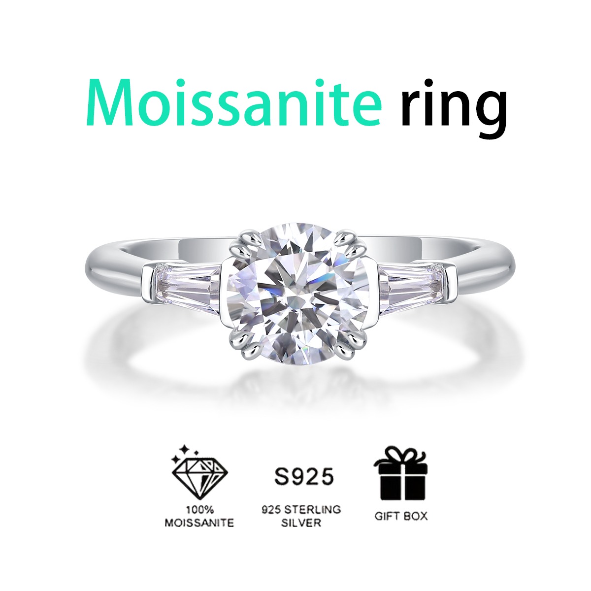 S925 Sterling Silver Infinity Symbol Ring CZ Plating Endless Love Engagement Ring - Image 3