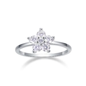 S925 sterling silver ring moissanite custom engagement wedding ring for women