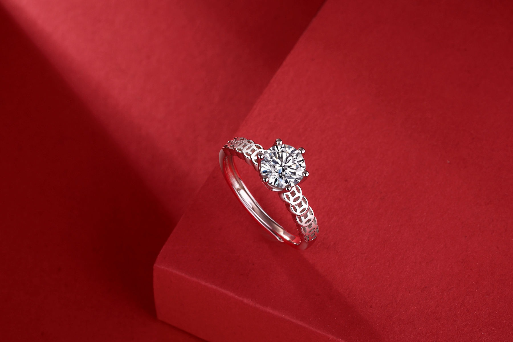 Moissanite Jewelry 1 Ct Real S925 Sterling Silver Ring Market Diamond Engagement Wedding Rings For Women - Image 5