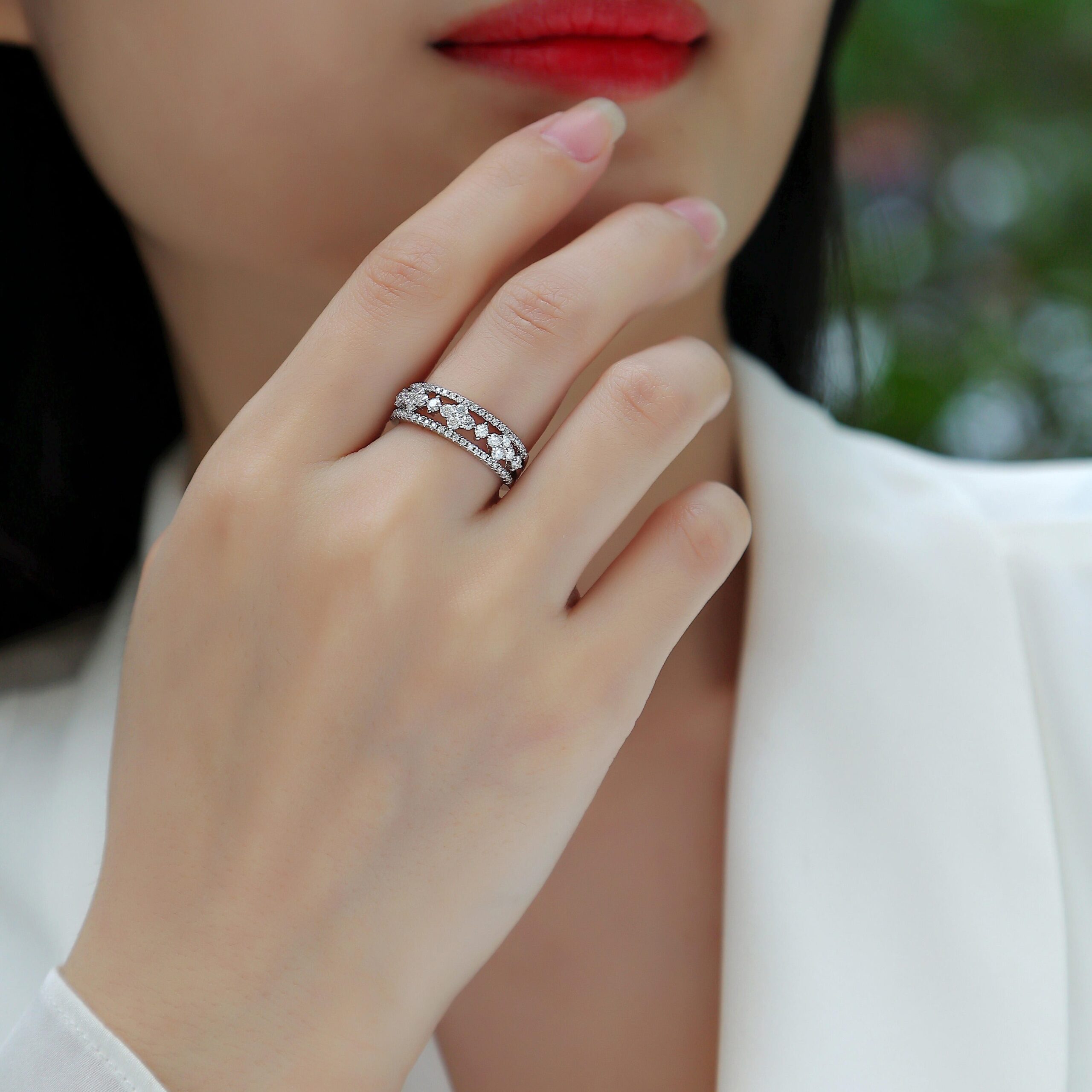 jewelry S925 sterling silver ring moissanite custom engagement wedding ring for women - Image 6