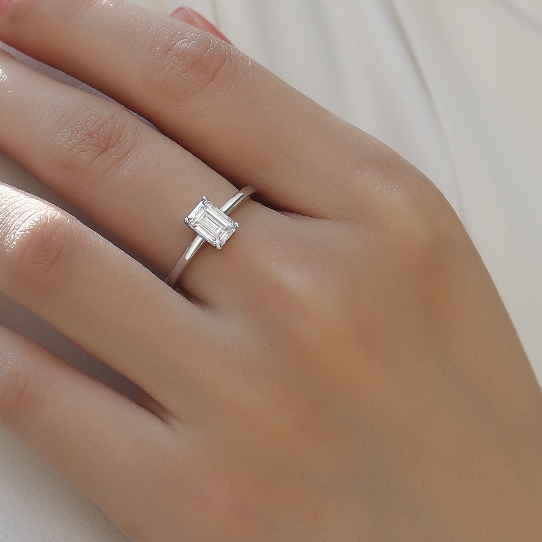 S925 Luxury Moissanite Diamond Rings Women Custom Ring Vvs Moissanite Diamond Ring For Women - Image 6