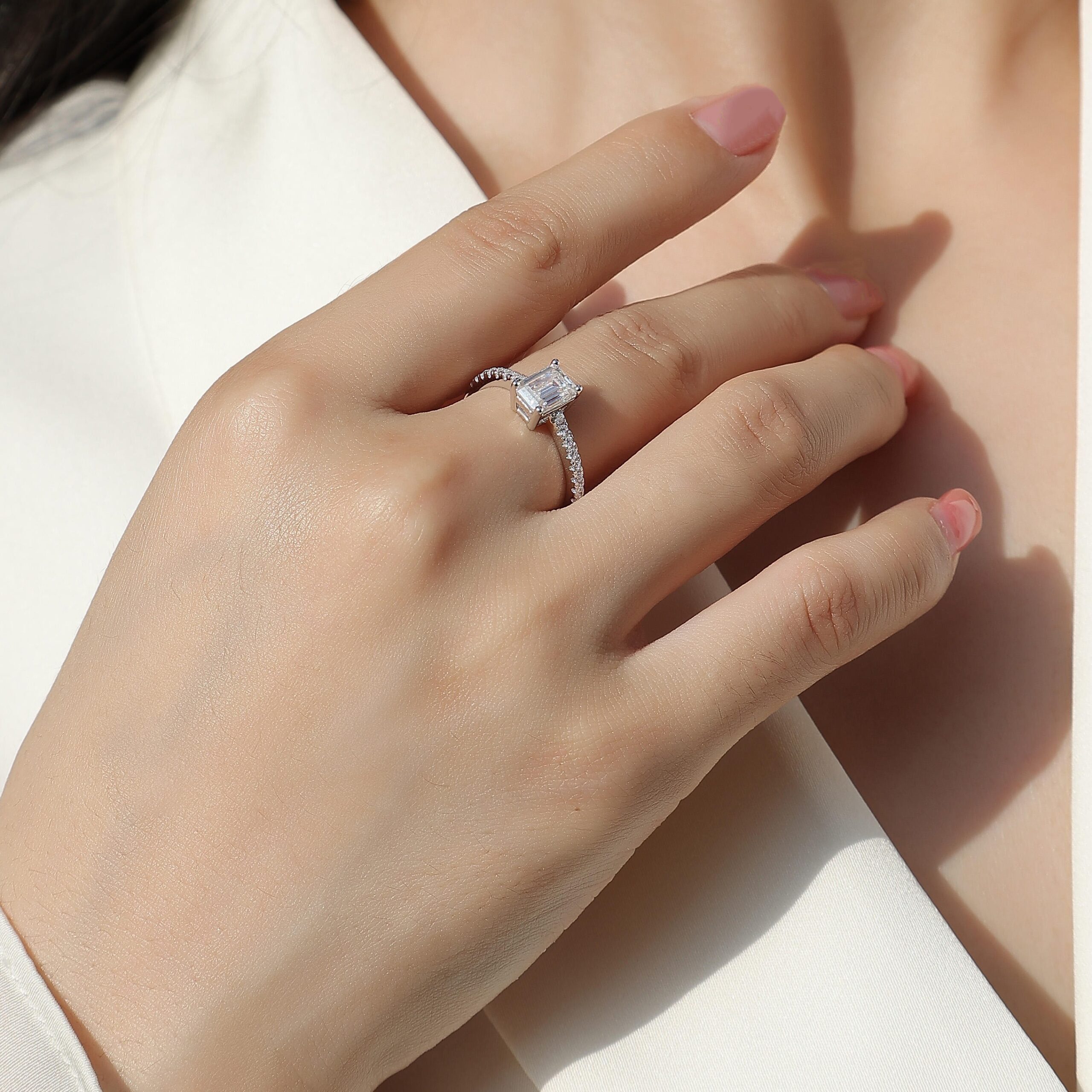 Custom High Quality Moissanite Diamond Rings 925 Sterling Silver Wedding Engagement Ring for Women fine jewelry rings - Image 6