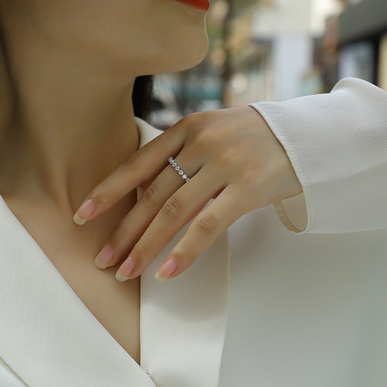 S925 sterling silver ring crown moissanite engagement wedding ring for women - Image 6