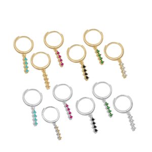 S925 sterling silver stud earrings round