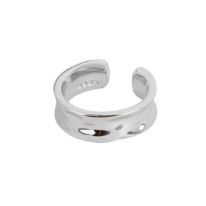 S925 sterling silver stud earrings irregular ear clips