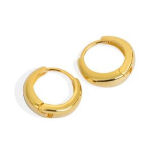 S925 sterling silver stud earrings with hoop closures