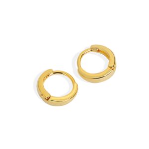 S925 sterling silver stud earrings glossy round earrings