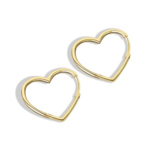 S925 sterling silver stud earrings heart-shaped earrings