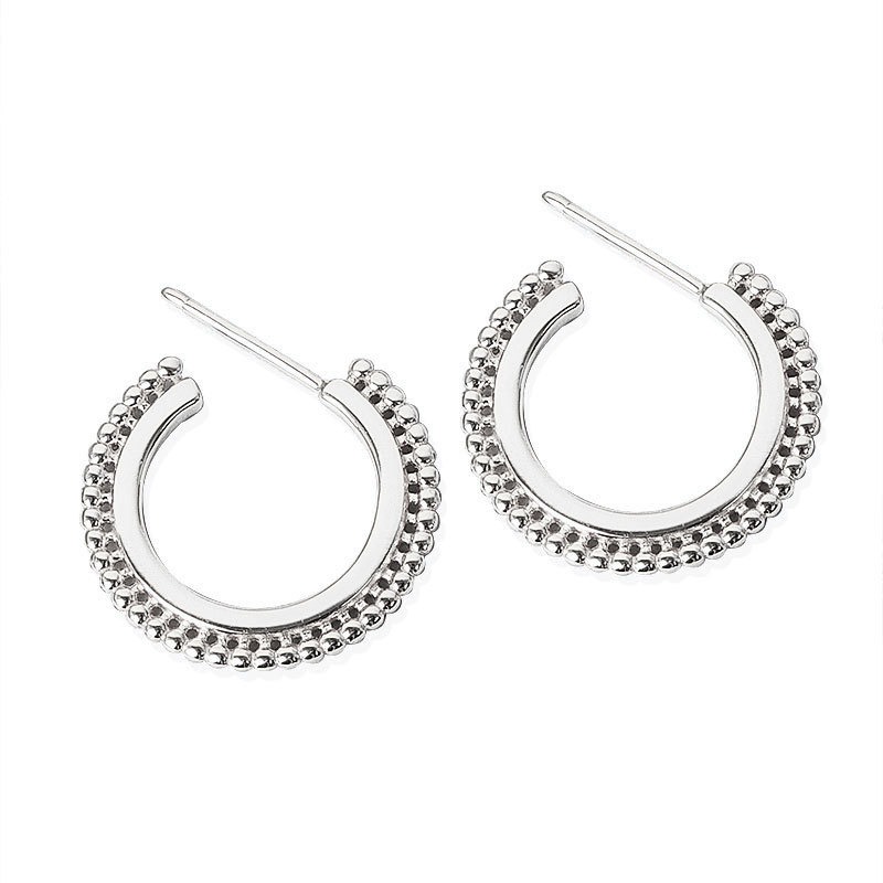 S925 sterling silver stud earrings with small beads