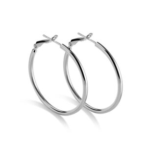 S925 sterling silver stud earrings and hoop earrings