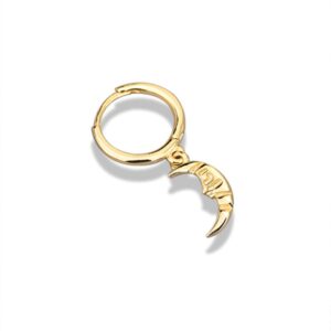 S925 sterling silver stud earrings moon earrings