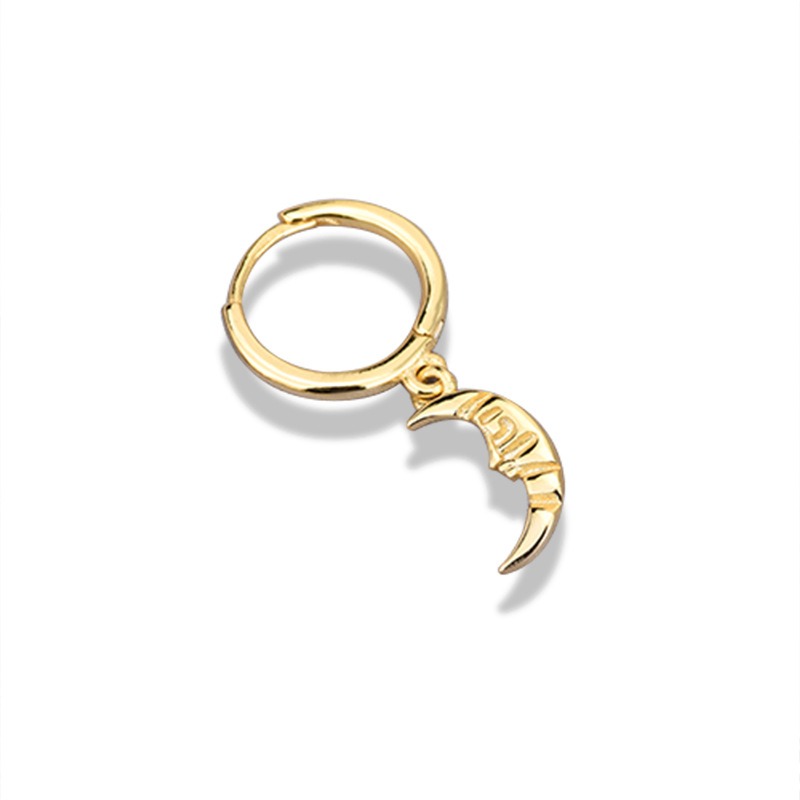 S925 sterling silver stud earrings moon earrings