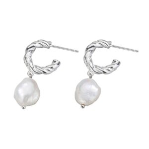 S925 sterling silver stud earrings and pearl earrings