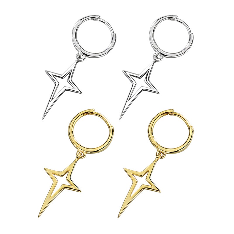 S925 sterling silver stud earrings cross earrings