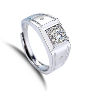 S925 sterling silver ring opening adjustable men's ring