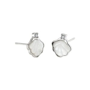 S925 sterling silver stud earrings shell earrings