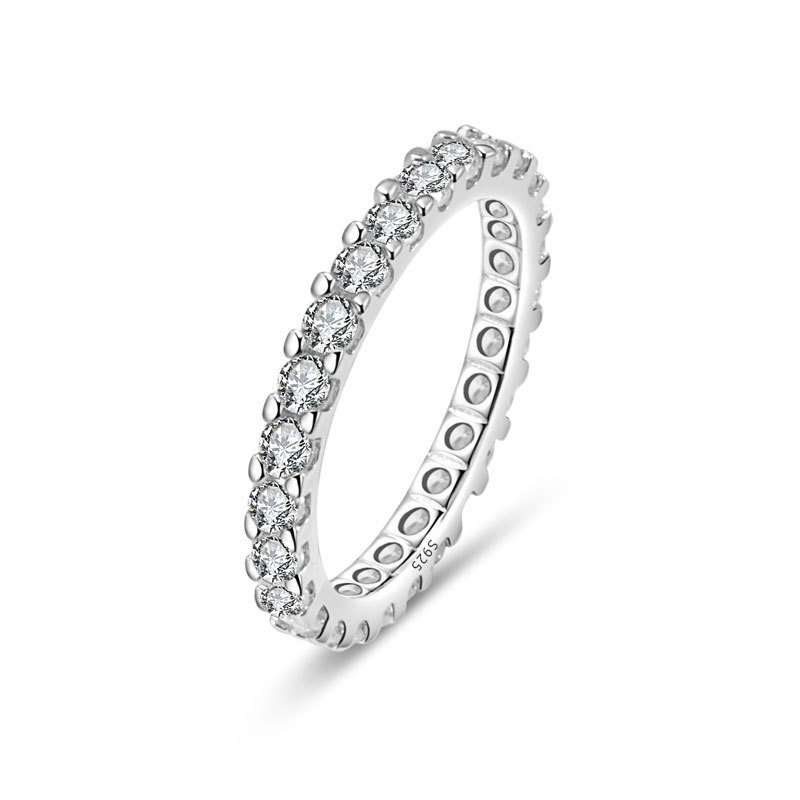 S925 Sterling Silver Ring with Diamonds for Women