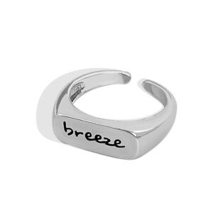 S925 sterling silver ring opening adjustable women's ring