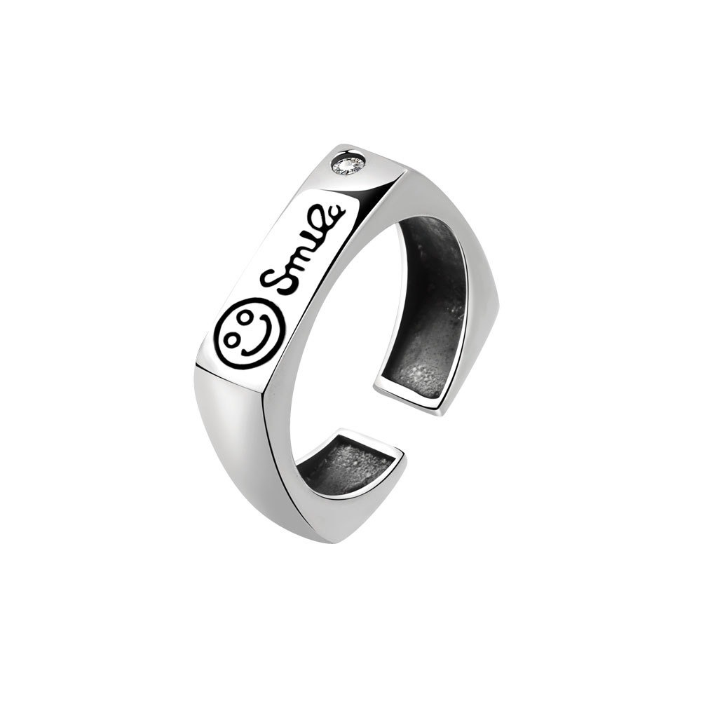 S925 sterling silver ring opening adjustable women's ring