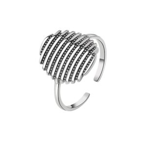 S925 sterling silver ring opening adjustable women's ring
