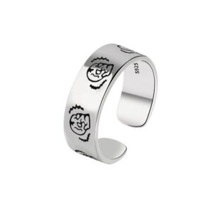 S925 sterling silver ring opening adjustable skull for women rings